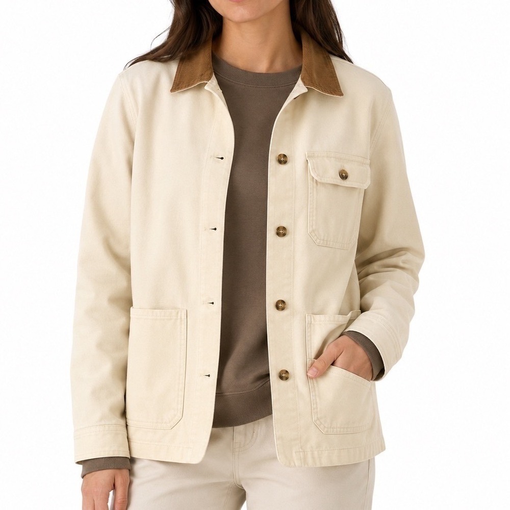 Patagonia Point Reyes Canvas Coat Undyed Natural Jacket Small NWT $165 Retail
